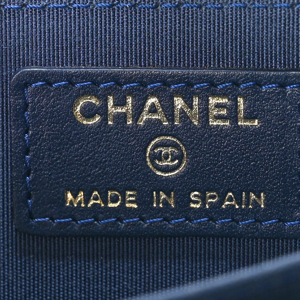 Chanel Caviar Quilted Boy Zip Around Coin Purse Wallet Navy Blue 6 of 10