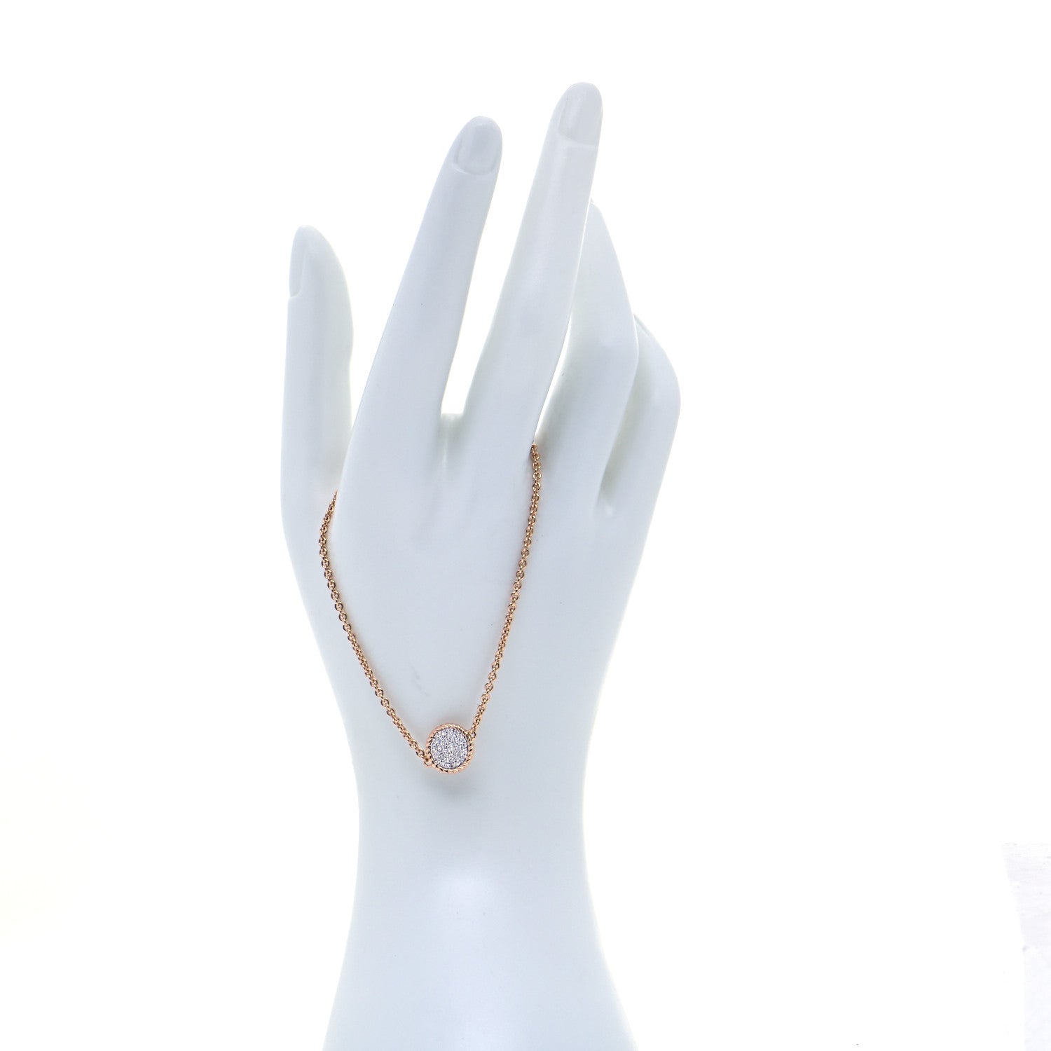 David Yurman 18K Rose Gold Diamond Cable Collectibles Pave Charm Bracelet 2 of 7