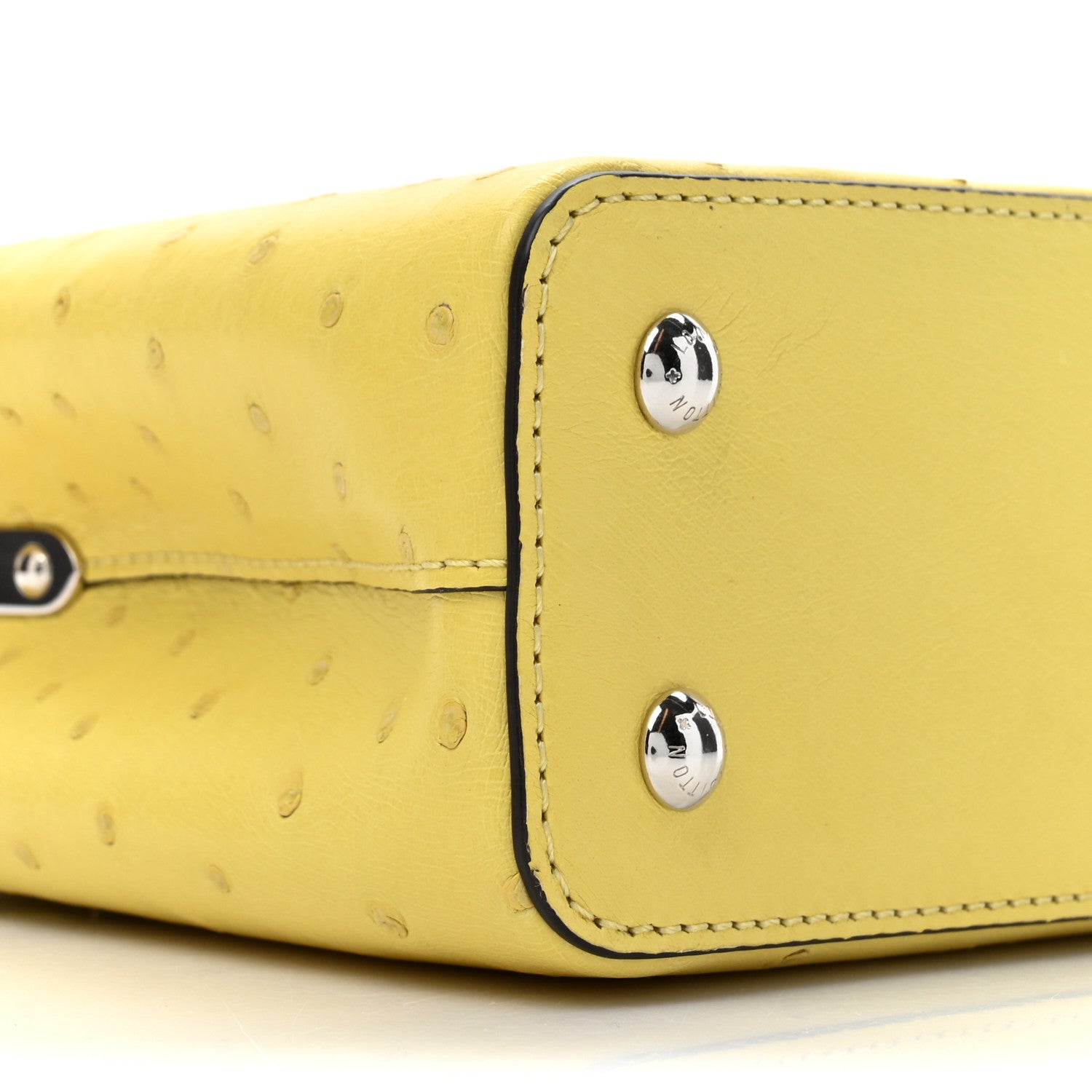 Louis Vuitton Ostrich Capucines Mini Yellow 9 of 11