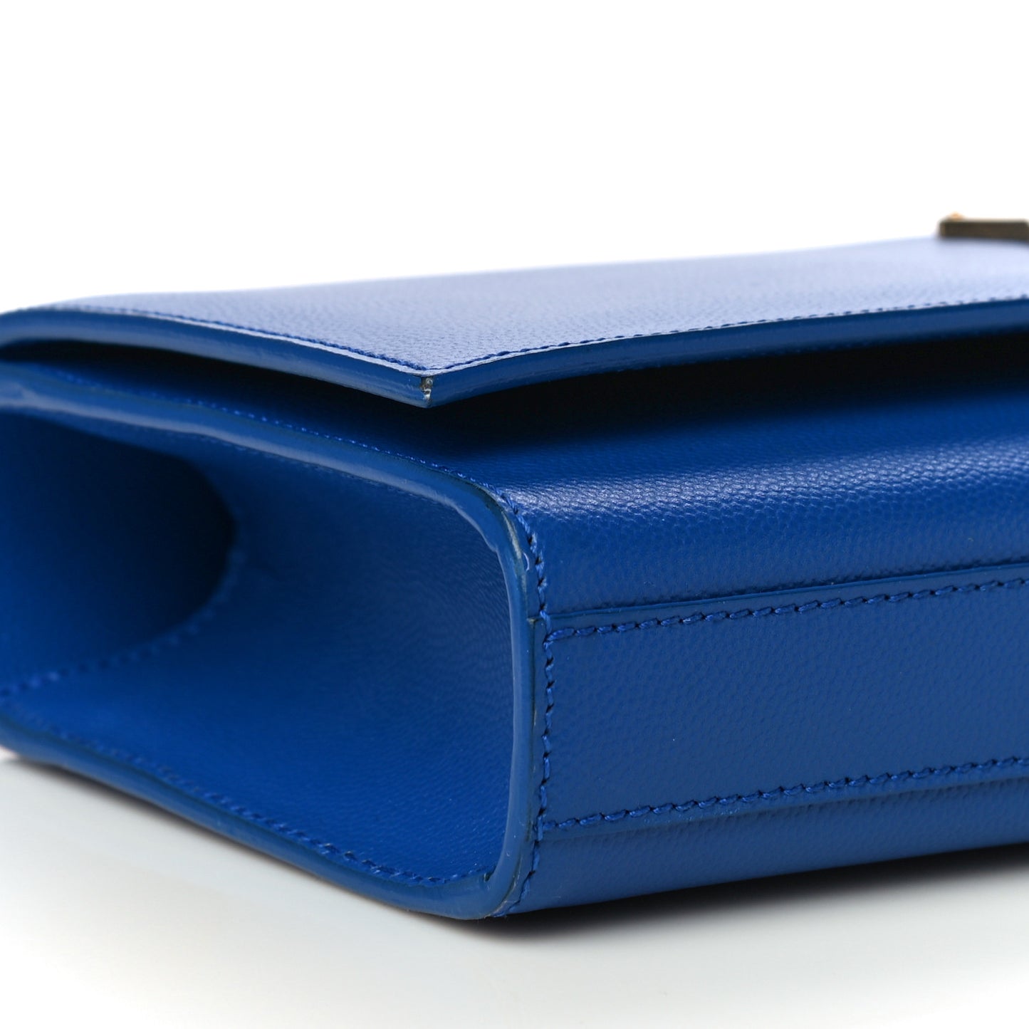 Grain De Poudre Classic Monogram Cassandre Clutch Blue Majorelle