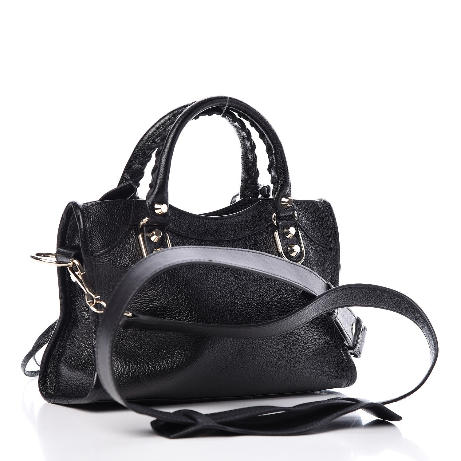 Balenciaga Chevre Gold Metallic Edge Hardware Mini City Black 3 of 9