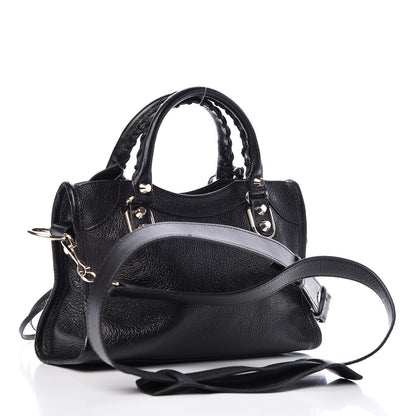 Balenciaga Chevre Gold Metallic Edge Hardware Mini City Black 3 of 9