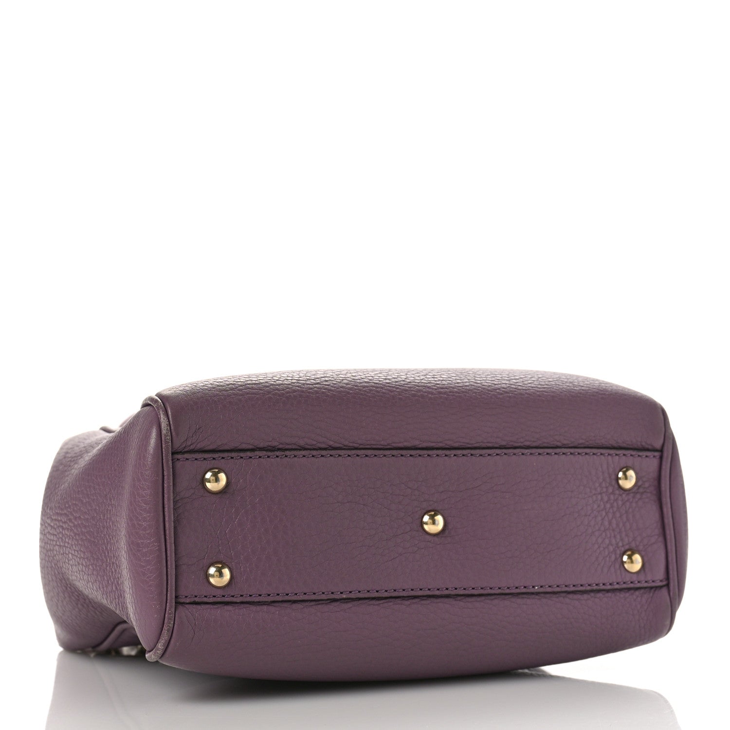 Gucci Calfskin Mini Bamboo Shopper Tote Purple 4 of 10