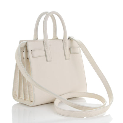Saint Laurent Calfskin Nano Sac de Jour Dove White 3 of 6