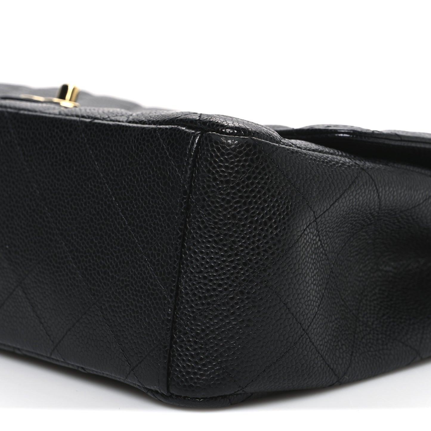 Caviar Quilted Maxi Double Flap Black