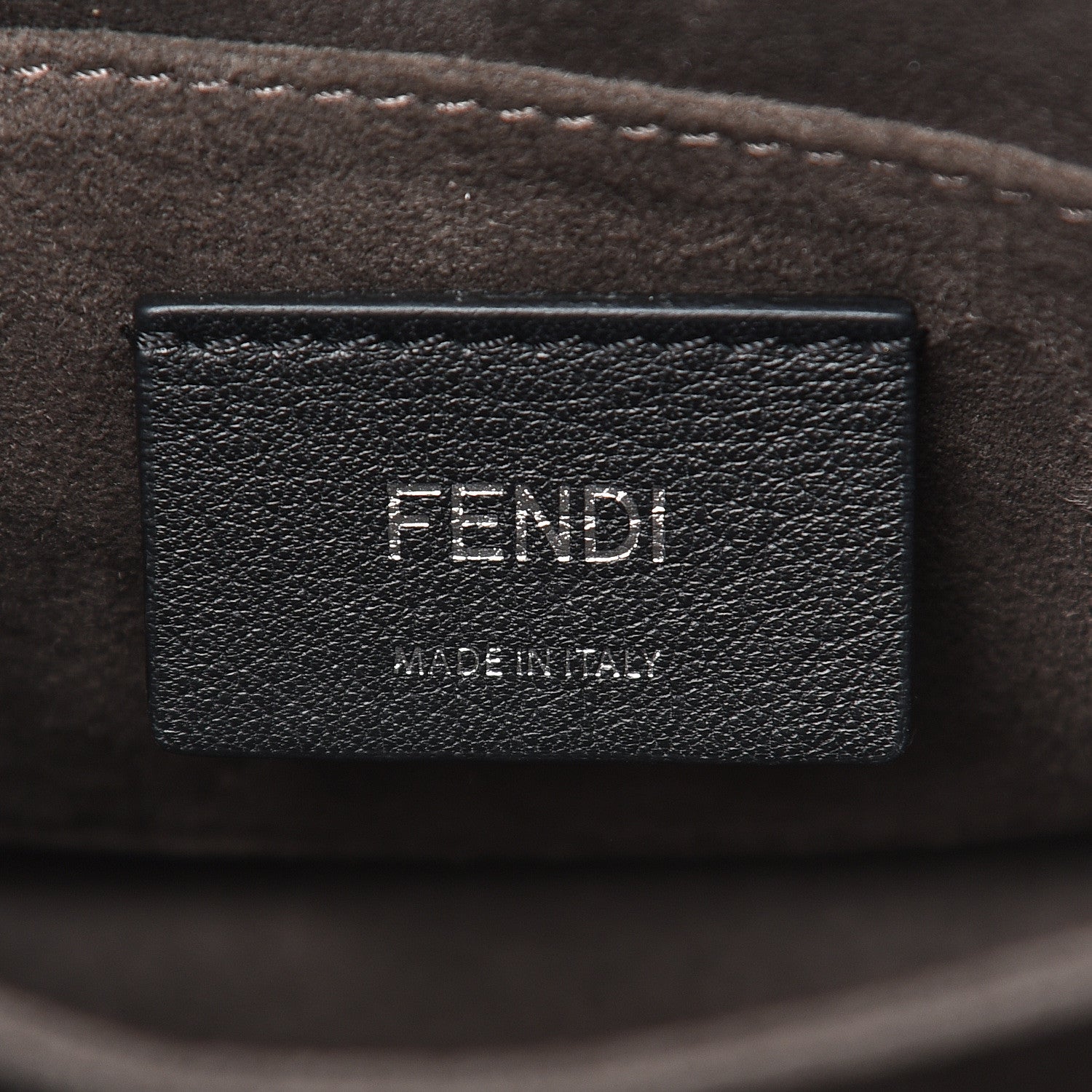 Fendi Vitello Catalan Mirror Scalloped Multi Studded Small Kan I Shoulder Bag Argento 6 of 12