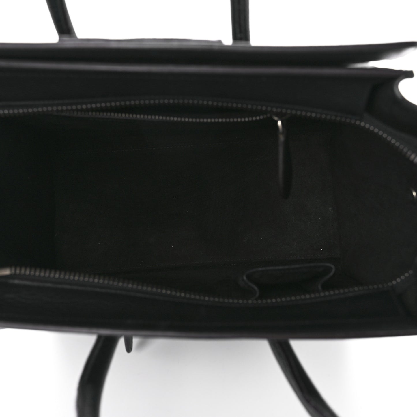 Drummed Calfskin Micro Luggage Black