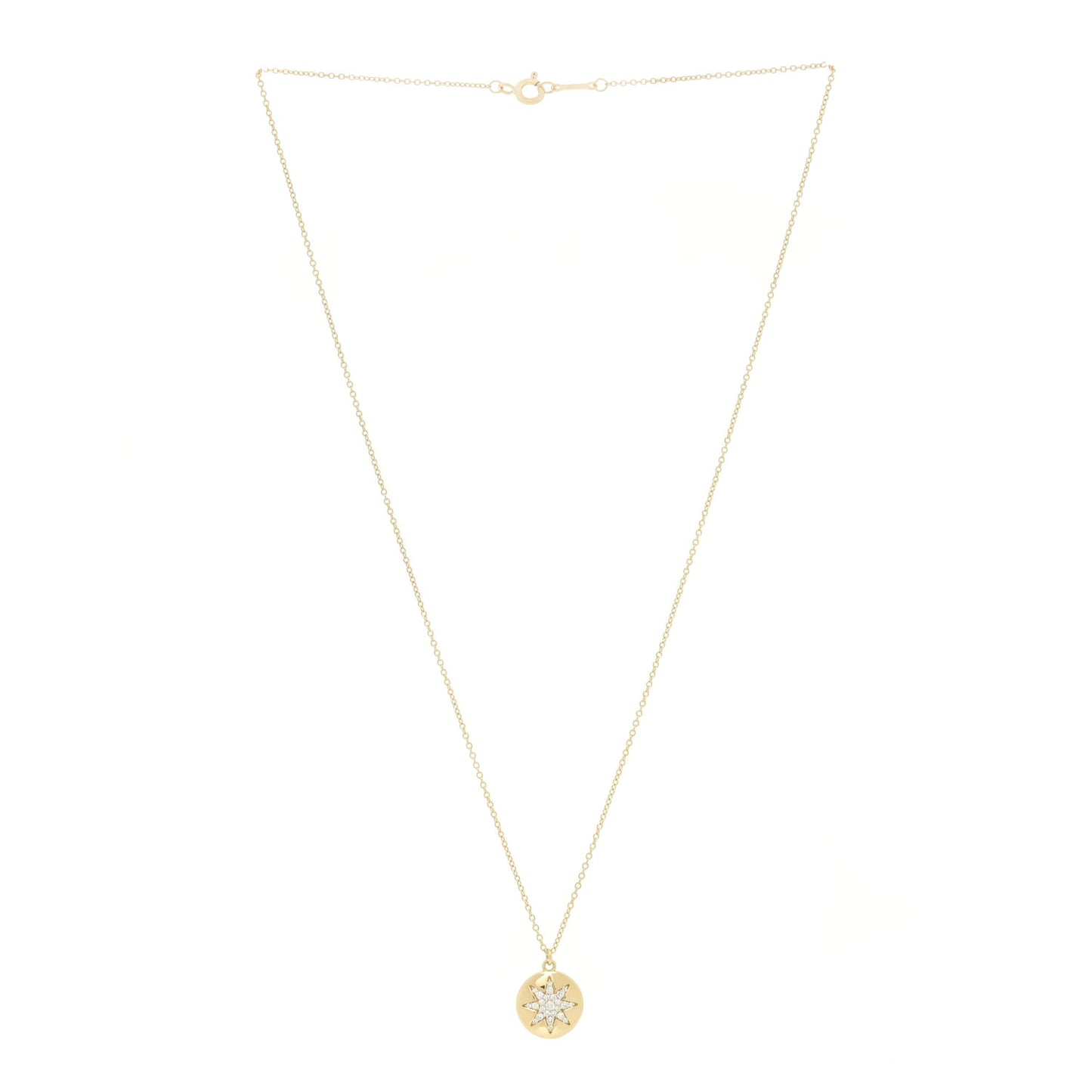 18K Yellow Gold Diamond Paloma Picasso Venezia Stella Pendant Necklace