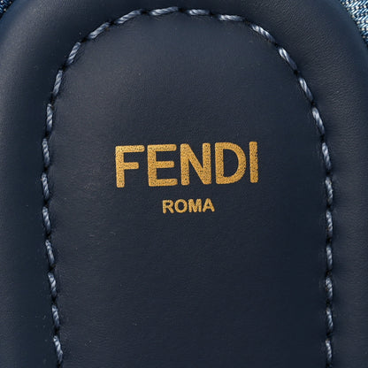 Fendi Denim Sea Garden Logo Sunshine Flatform Slide Sandals 40 Blue Medium Dark Blue 9 of 11