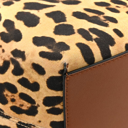 Valentino Garavani Canvas Nappa Leopard Print Rockstud Tote Brown 13 of 13