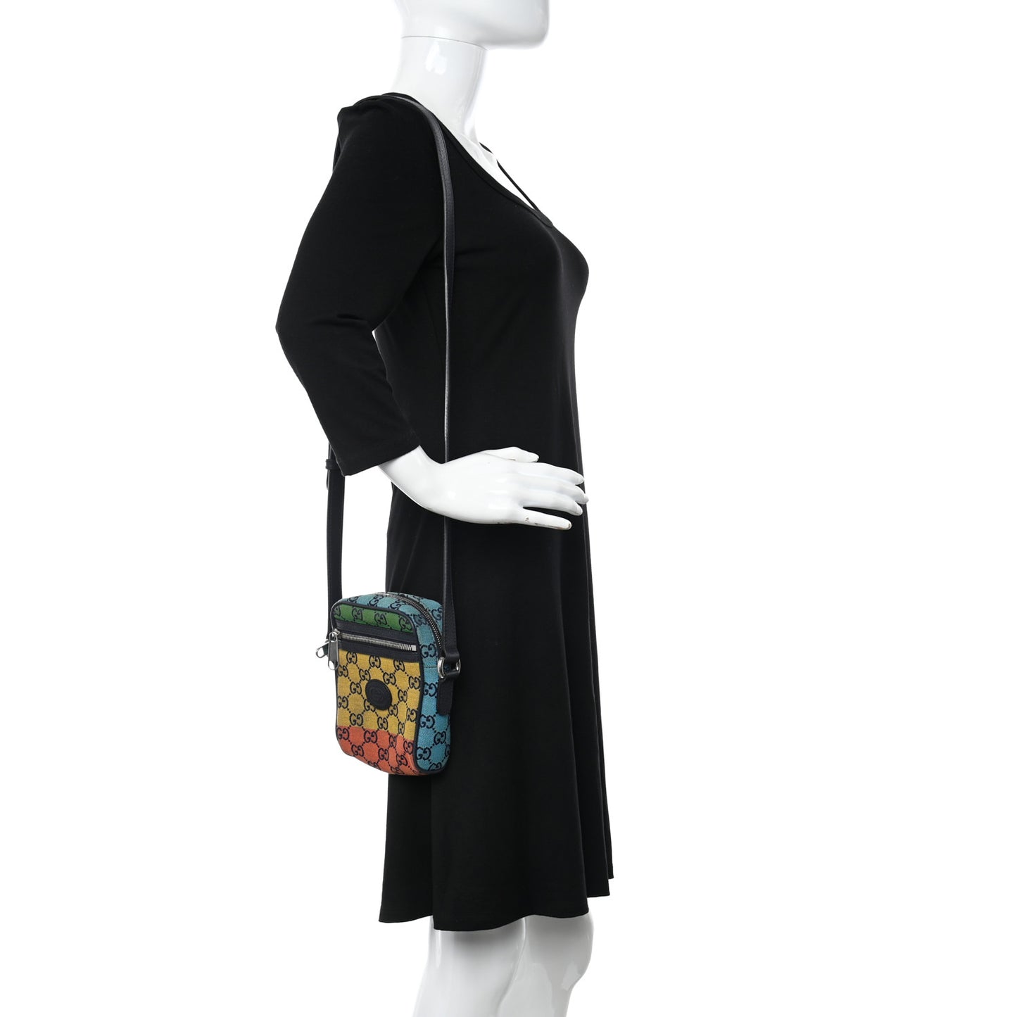 Monogram Multicolor Mini Retro Interlocking G Messenger Blue Rainbow Light Blue