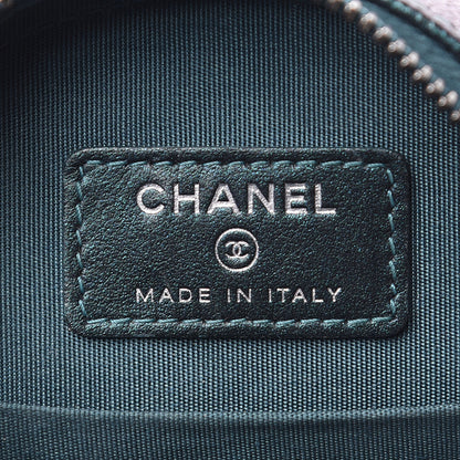 Chanel Iridescent Caviar Quilted Round Filigree Crossbody Dark Turquoise 5 of 10