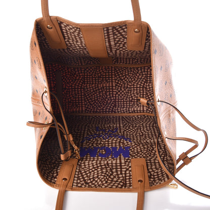 MCM Visetos Large Liz Reversible Shopper Tote Cognac 10 of 13