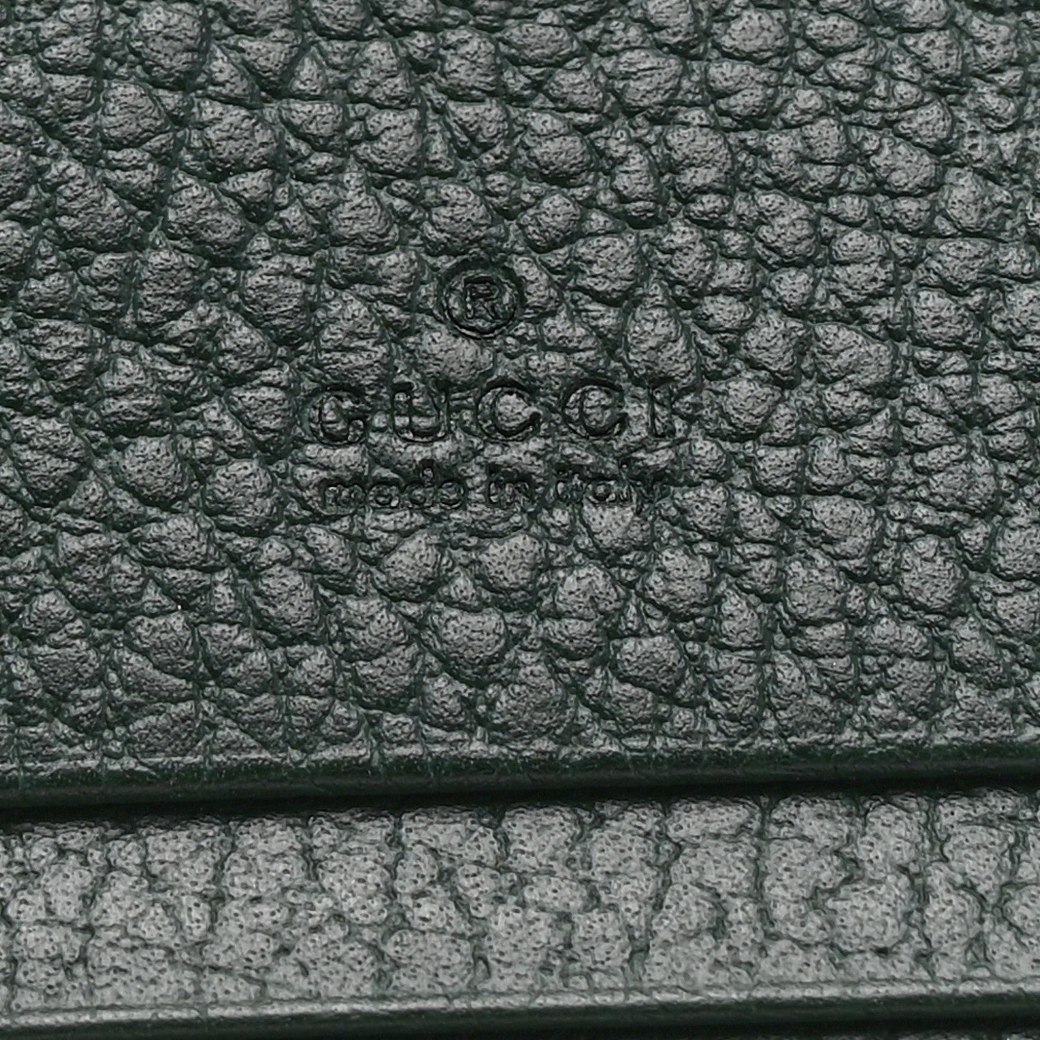 Gucci Calfskin Garden Bat Card Case Dark Green 6 of 7