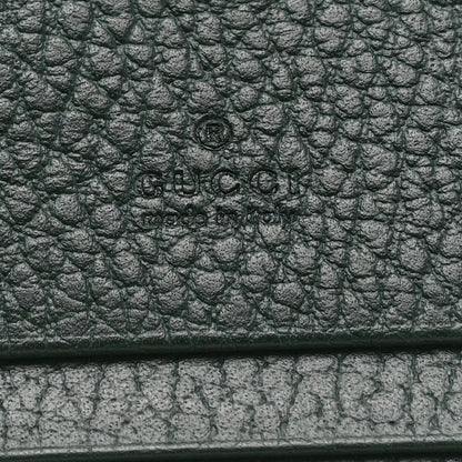 Gucci Calfskin Garden Bat Card Case Dark Green 6 of 7