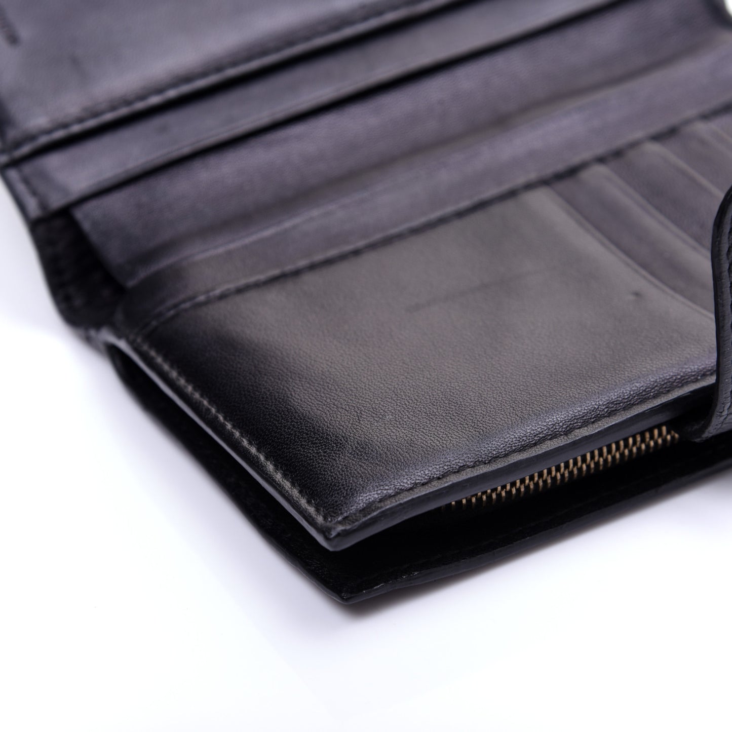 Nappa Intrecciato Continental Wallet Black