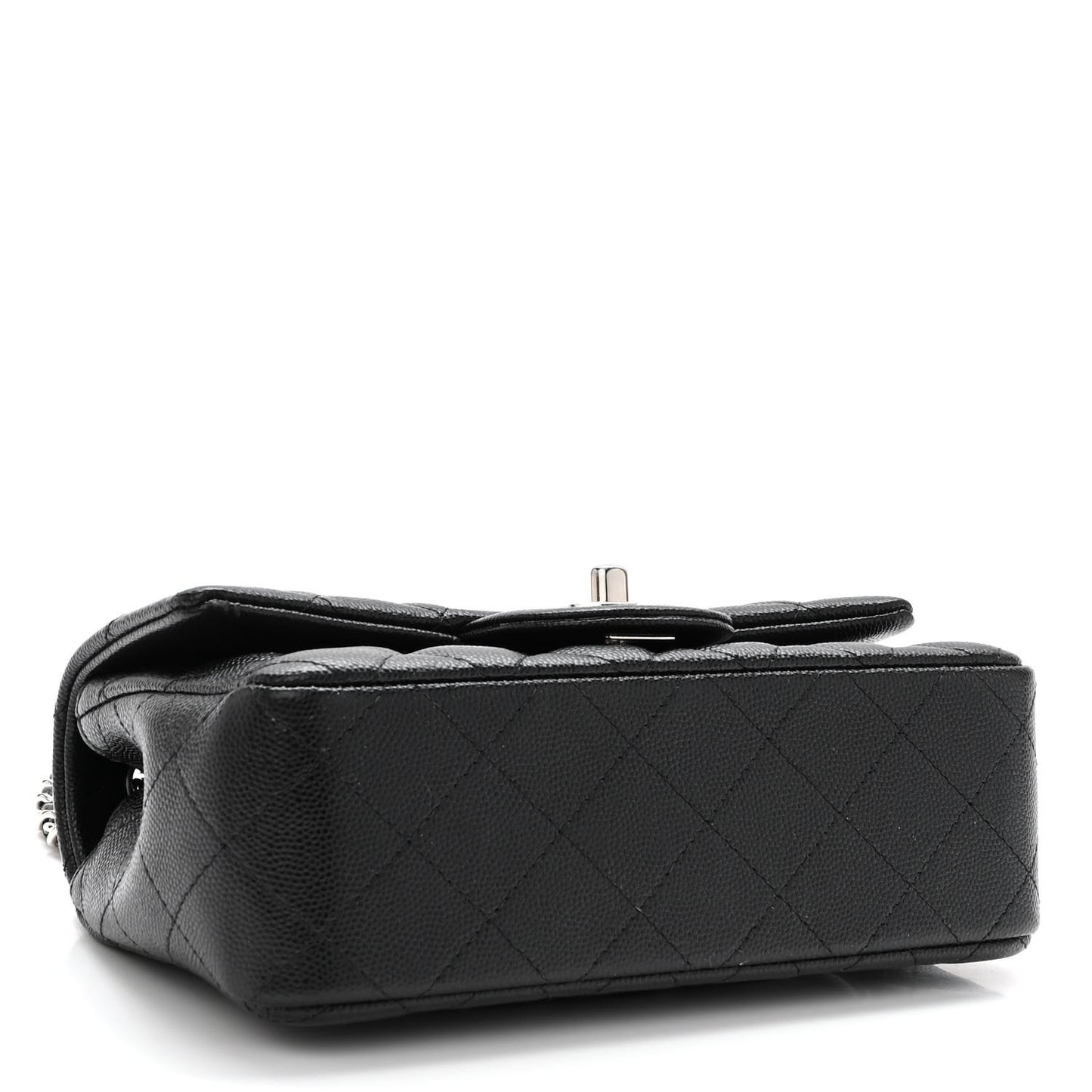 Caviar Quilted Mini Rectangular Flap Black