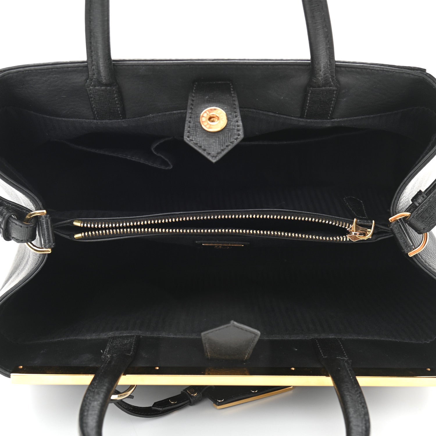 Fendi Vitello Elite Regular 2Jours Tote Black 5 of 10