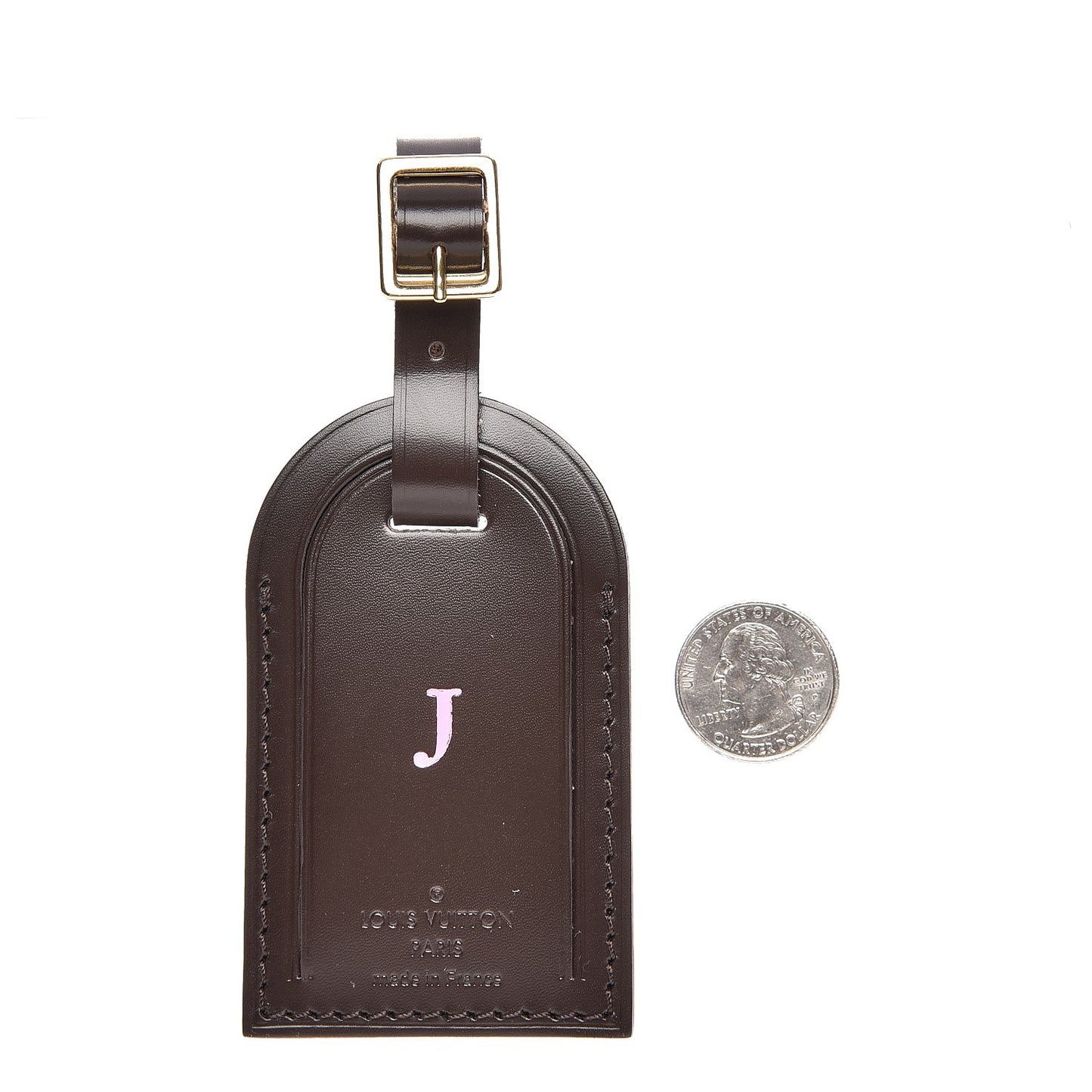 Calfskin Luggage Tag Ebene