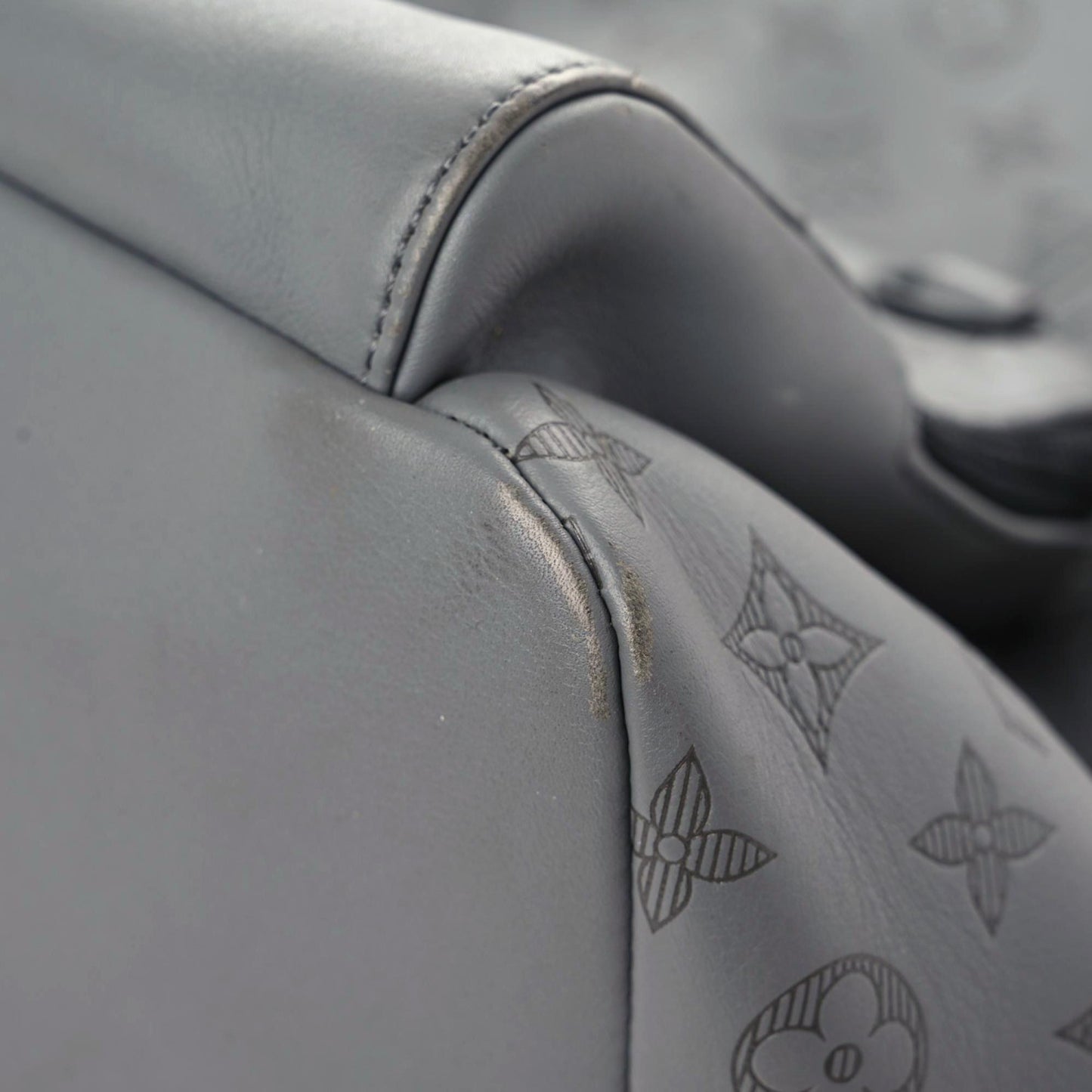 Calfskin Monogram Racer Backpack Grey