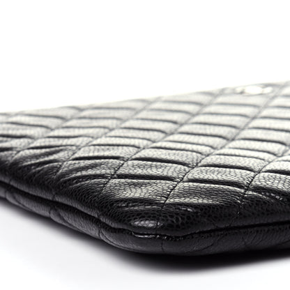Chanel Caviar Quilted Large Cosmetic Case Black 8 of 11