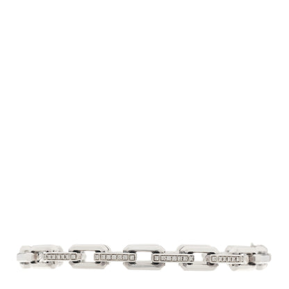 David Yurman Sterling Silver Diamond 7mm Stax Link Bangle Bracelet 1 of 3