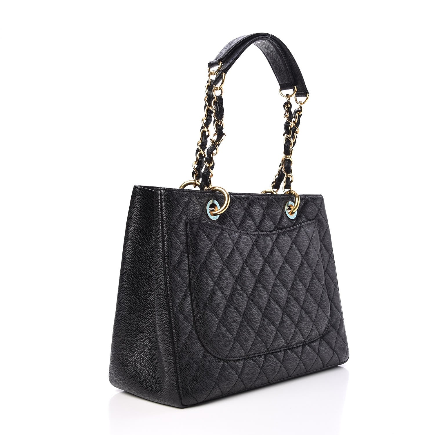 Chanel Caviar Quilted Grand Shopping Tote GST Black 3 of 7