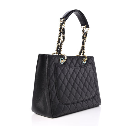 Chanel Caviar Quilted Grand Shopping Tote GST Black 3 of 7