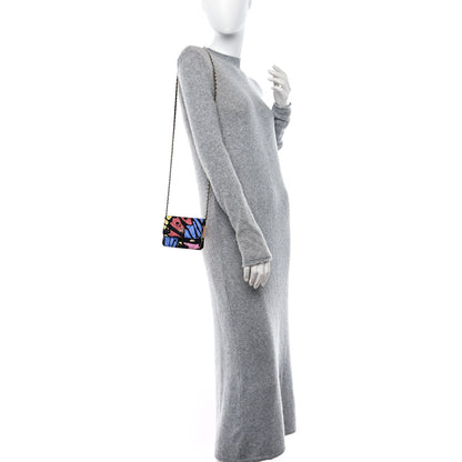 Chanel Canvas Printed CC Mini Clutch With Chain Multicolor 2 of 11