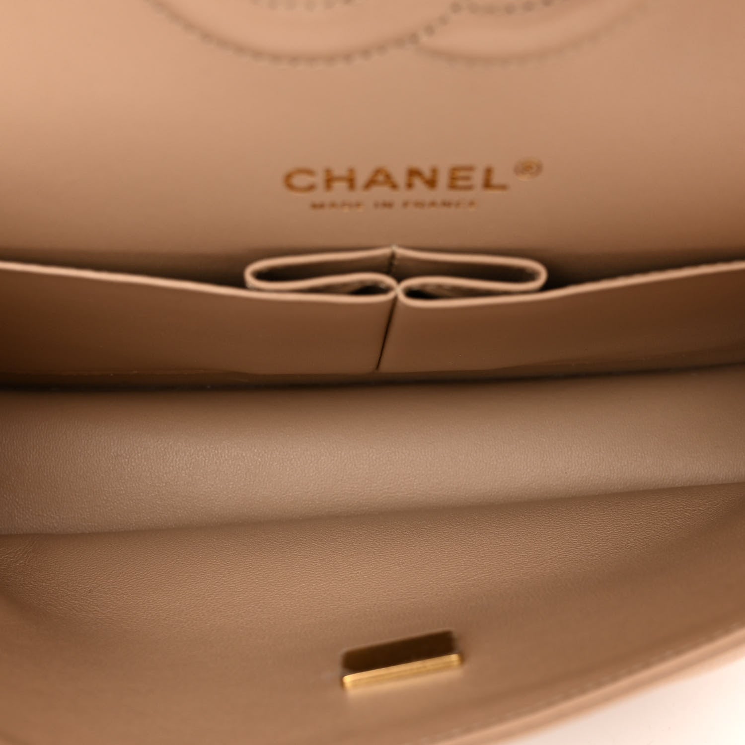 Chanel Caviar Quilted Medium Double Flap Beige 5 of 10
