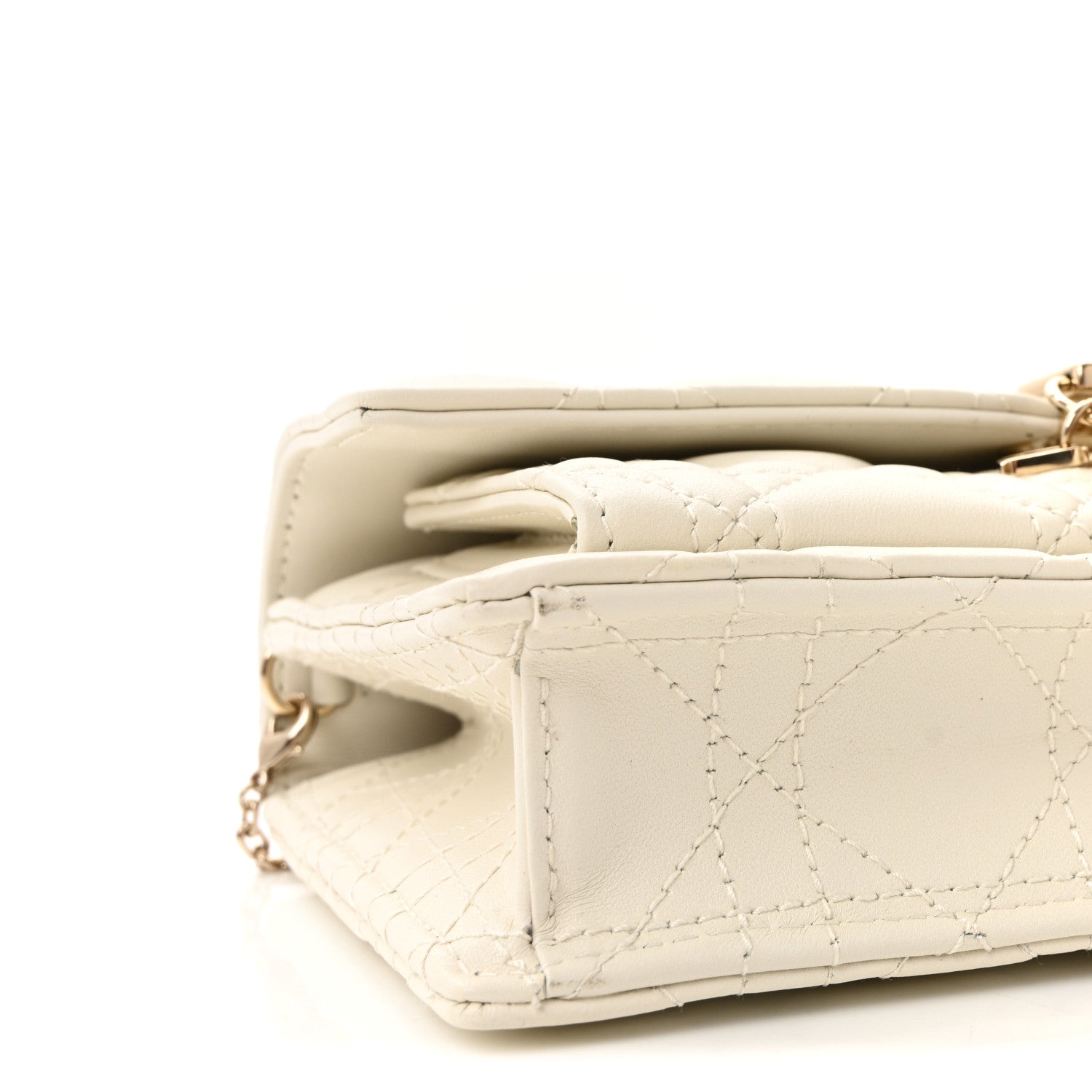 Christian Dior Lambskin Cannage Miss Dior Chain Pouch Latte 9 of 10