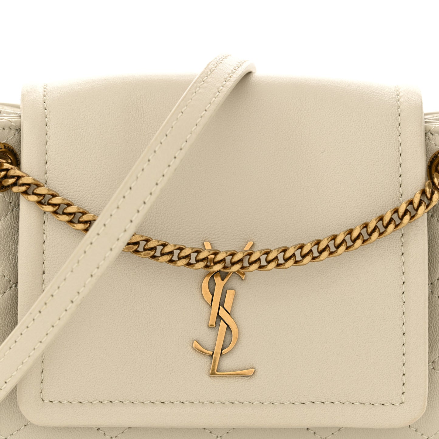 Lambskin Quilted Monogram Mini Nolita Crema Soft