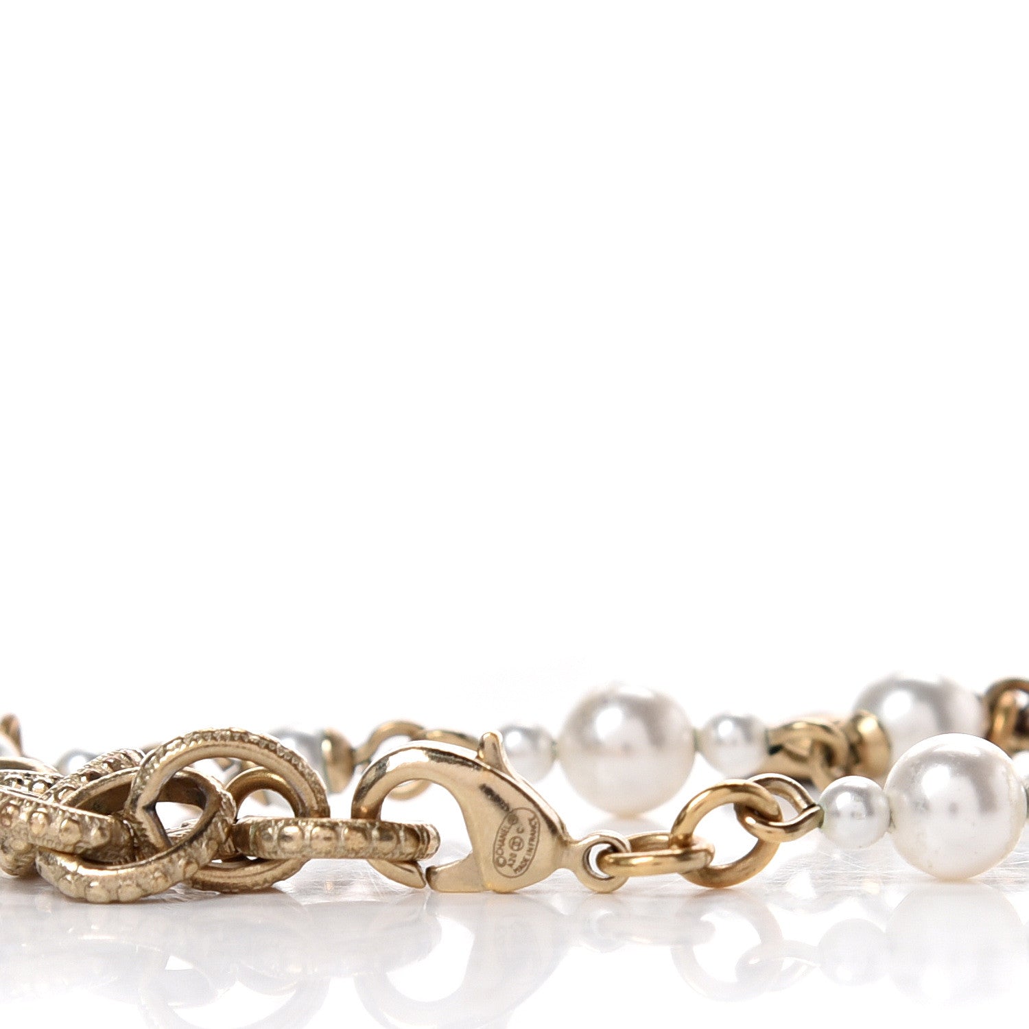 Chanel Pearl Crystal CC Star Bracelet Gold 3 of 3