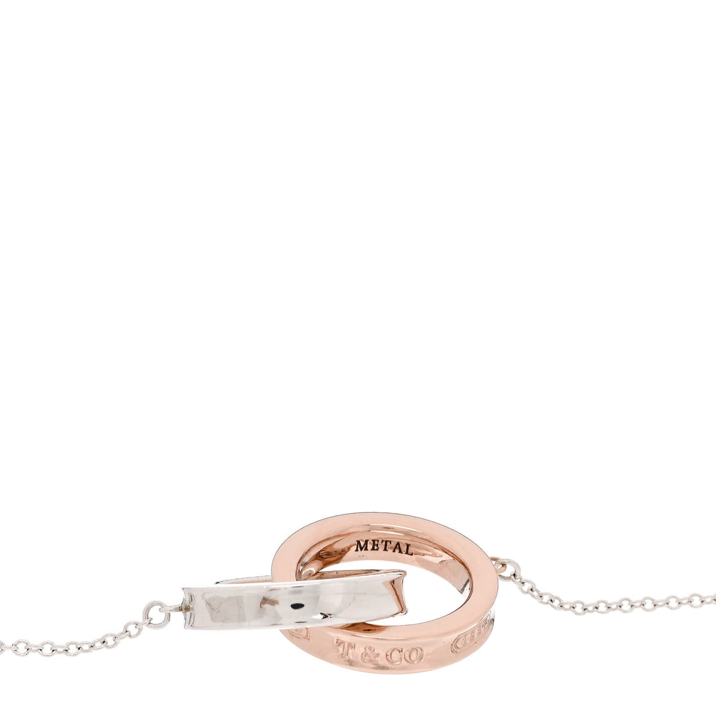 Sterling Silver Rubedo 1837 Interlocking Circles Pendant Necklace