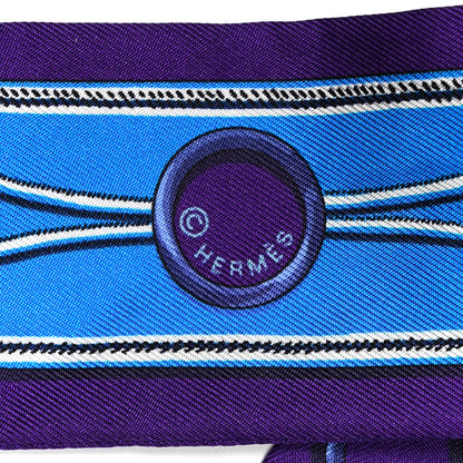 Hermes Silk Maillons Twilly Ultra Violet Cobalt 3 of 4