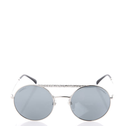 Chanel Metal Winter Round Sunglasses 4232 Silver 3 of 8