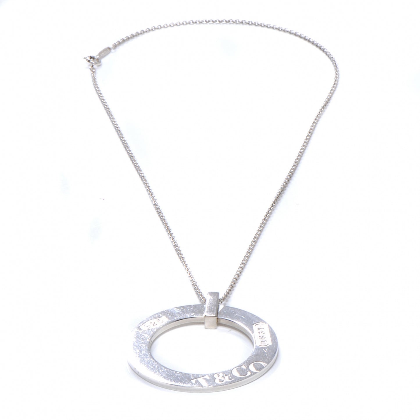 Sterling Silver 1837 Circle Pendant Necklace