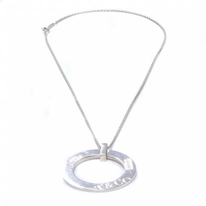 Tiffany Sterling Silver 1837 Circle Pendant Necklace 3 of 4