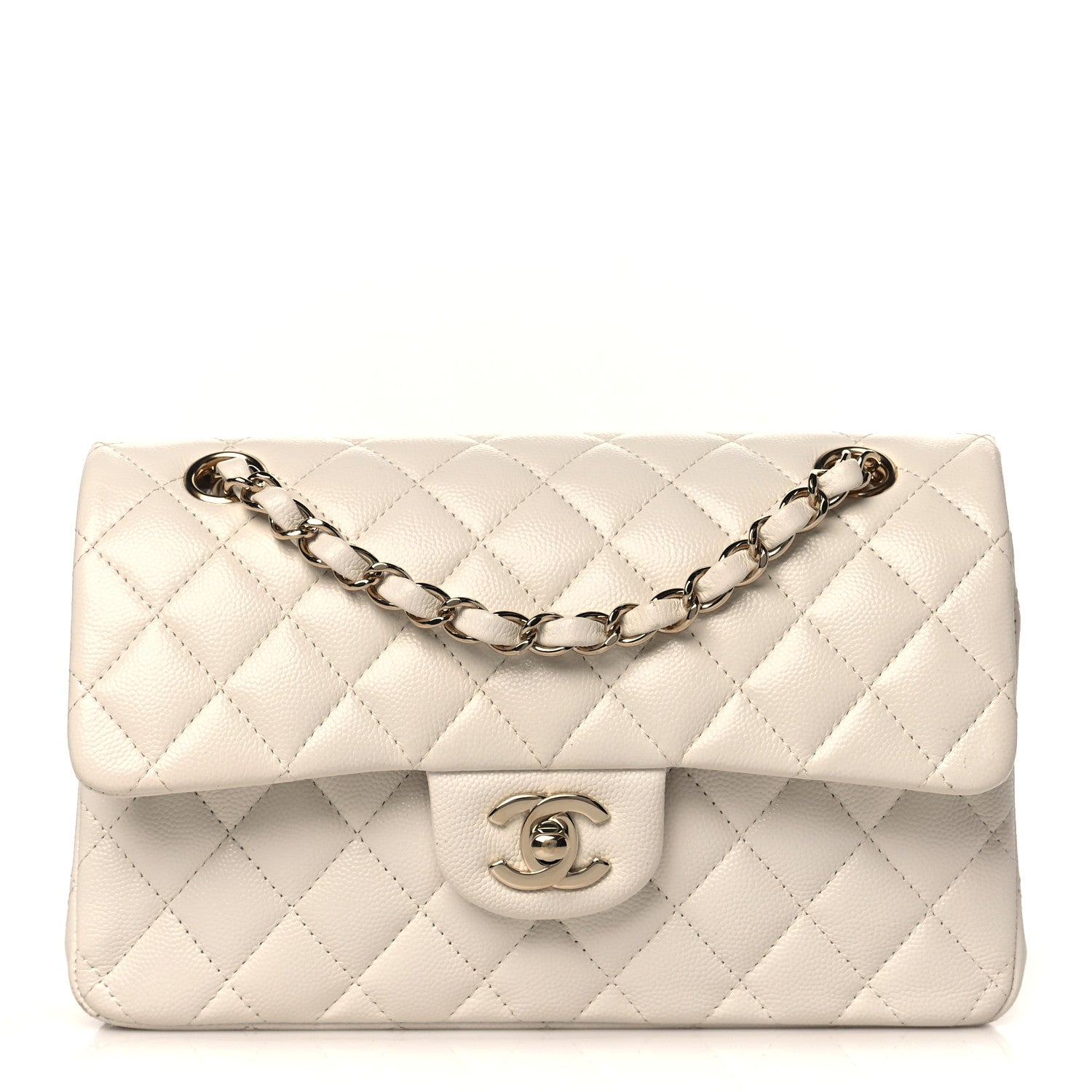 Chanel Caviar Quilted Small Double Flap White 1 of 9