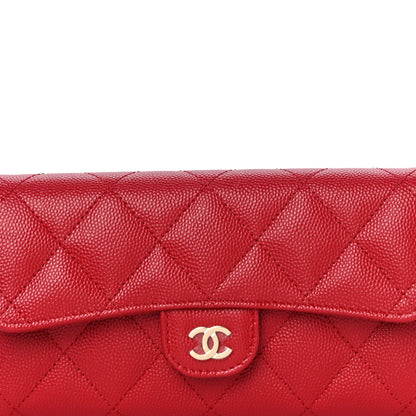 Chanel Caviar Quilted Medium Flap Wallet Red 9 of 12