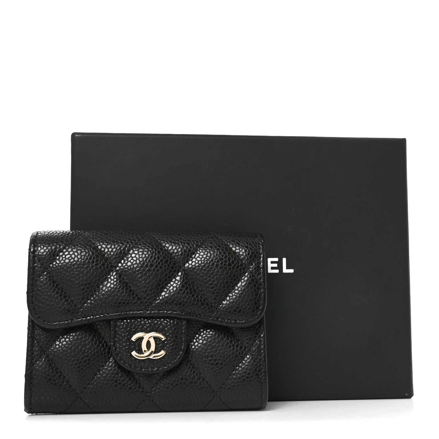 Chanel Caviar Quilted Flap Card Holder Wallet Black 8 of 8