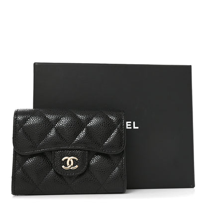 Chanel Caviar Quilted Flap Card Holder Wallet Black 8 of 8