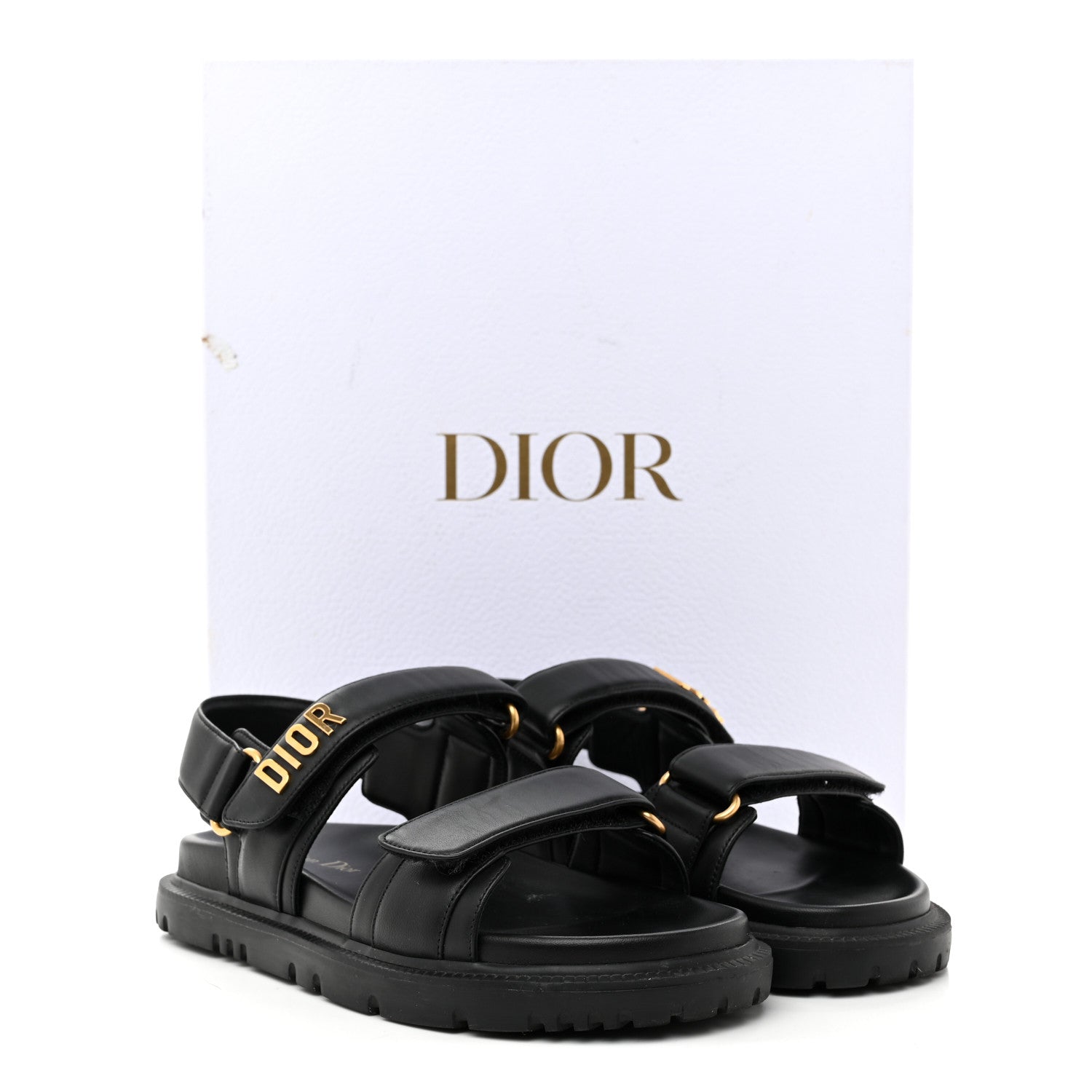 Christian Dior Lambskin Dioract 10mm Sandals 36.5 Black 10 of 10