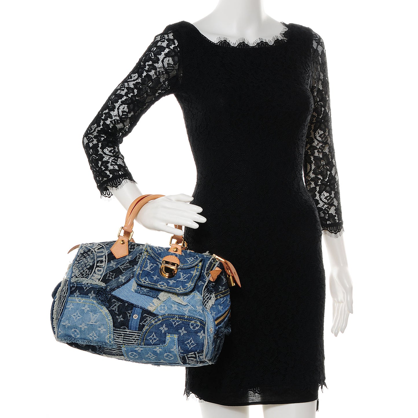 Denim Patchwork Speedy 30 Blue
