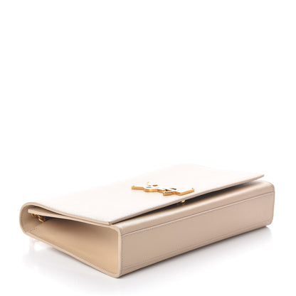 Saint Laurent Grain De Poudre Medium Monogram Kate Satchel Nude Powder 4 of 13
