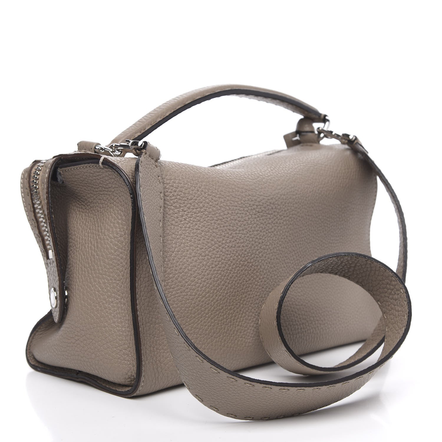 Fendi Cuoio Romano Selleria Lei Boston Tote Corda 3 of 10