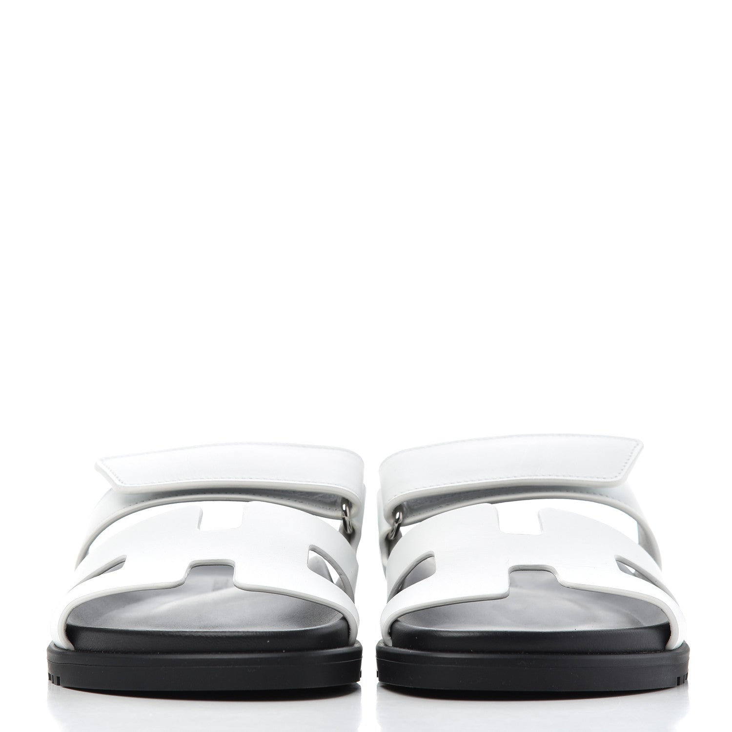 Hermes Calfskin Womens Chypre Sandals 36.5 White 2 of 10