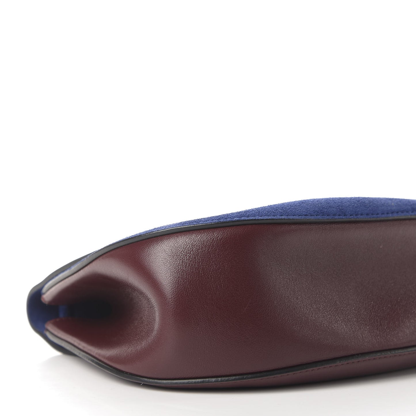 Suede Smooth Calfskin Drew Shoulder Bag Dark Velvet