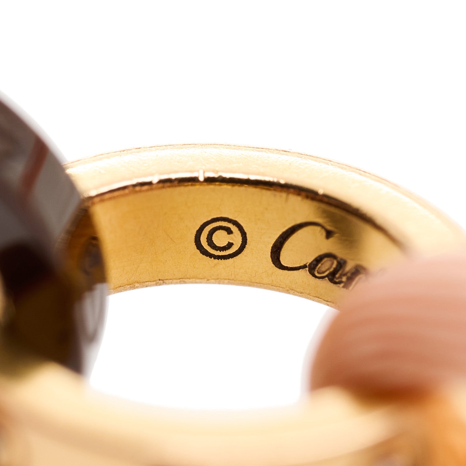 Cartier 18K Pink Gold Ceramic 4 Diamond LOVE Cord Bracelet Peach 5 of 12