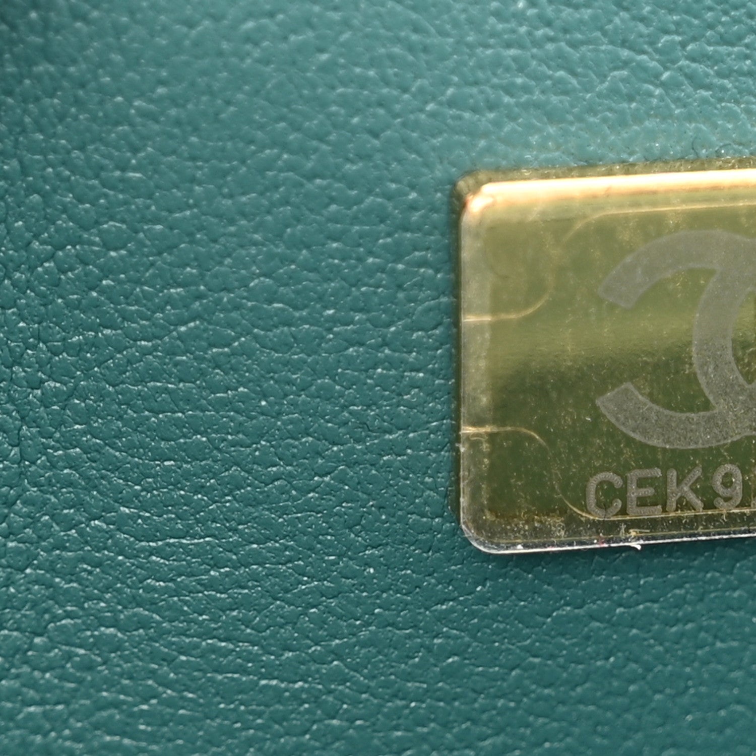 Chanel Shaded Patent Calfskin Quilted Mini Rectangular Flap Green Blue 8 of 10